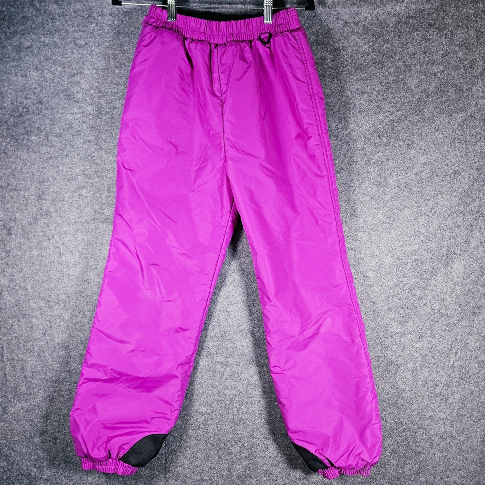 VTG Columbia Women Magenta Nylon Insulated Snow Ski Pants Winter Sport Sz M READ